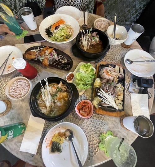 Spread of Korean dishes